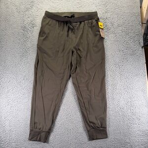 Mier Pant Mens 2XL Brown Nylon Jogger Tapered Sports Running Performance Stretch